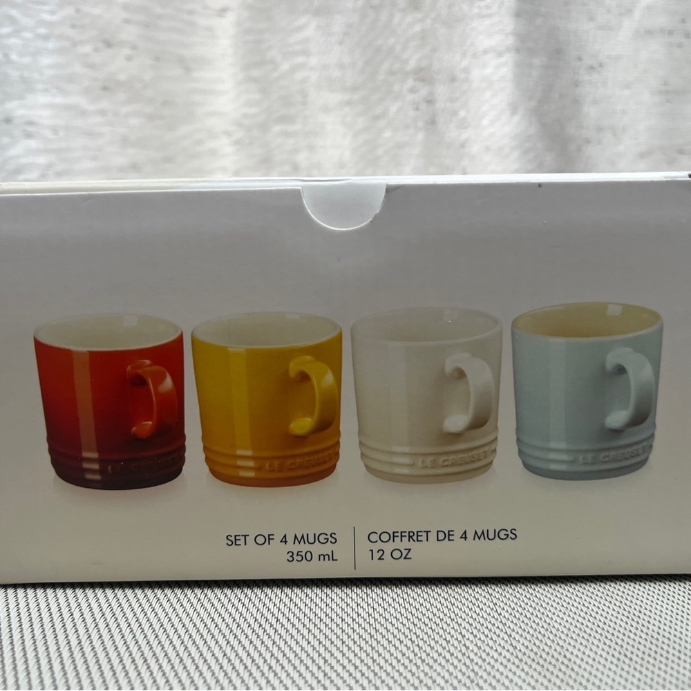 Le Creuset Elements  Collection Mugs | Set of 4 New In Box - Picture 7 of 9